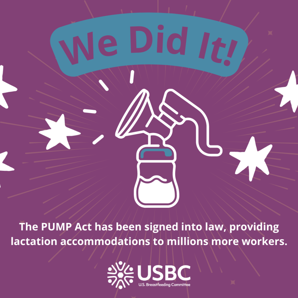 PUMP Act signed into law! Breastfeed Durham