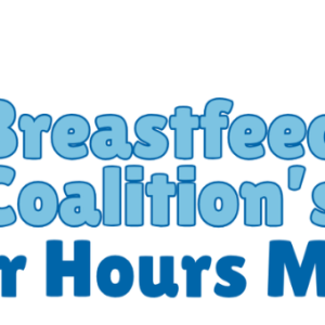 A blue and white flyer with a group of women speaking as a central photo. The flyer reads: "NC Vreastfeeding Coalition's After Hours Mixer" with details posted about the event next to the Breastfeeding Family Friendly Communities logo.