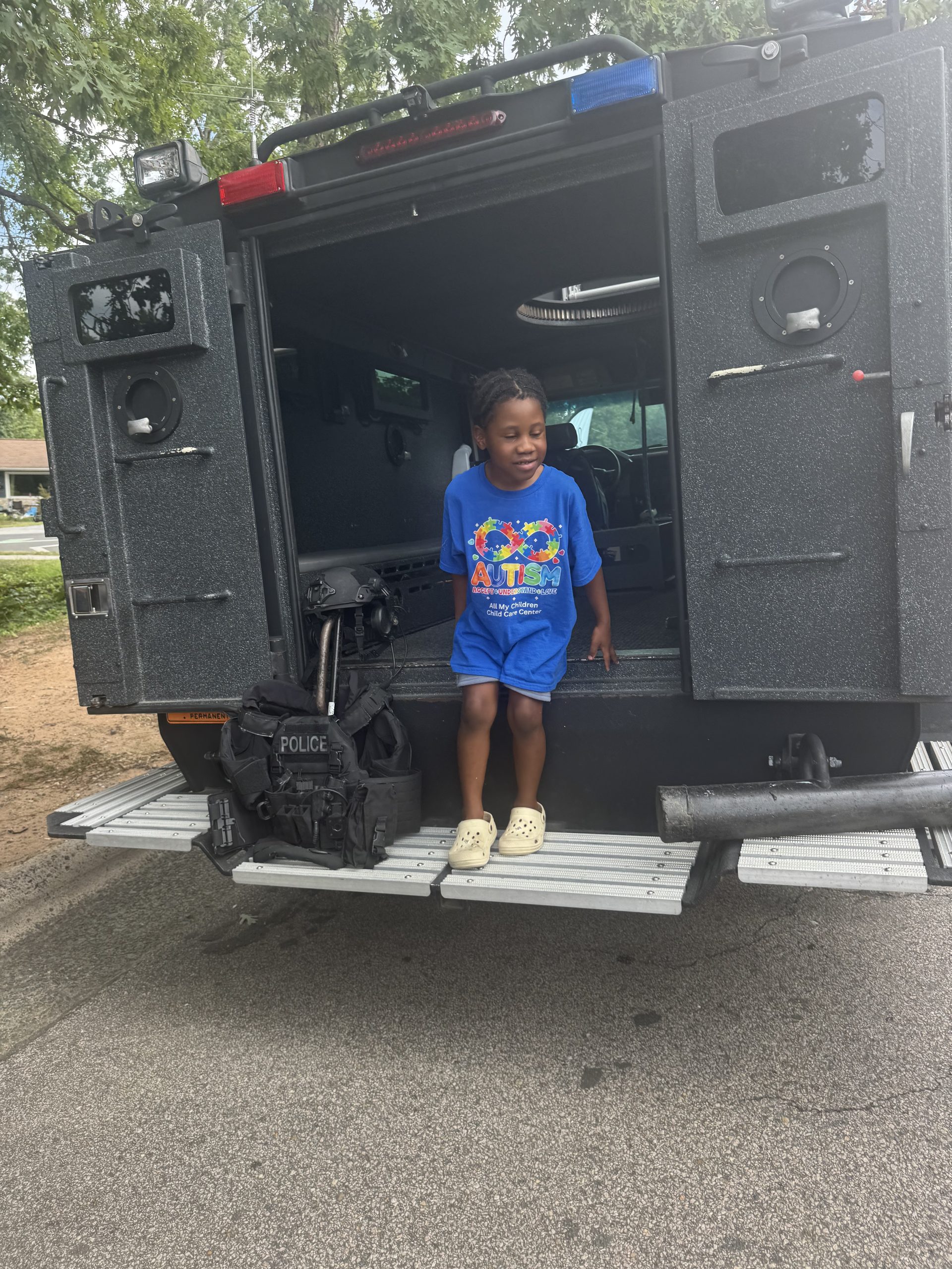 Fire truck at a Breastfeed Durham community event