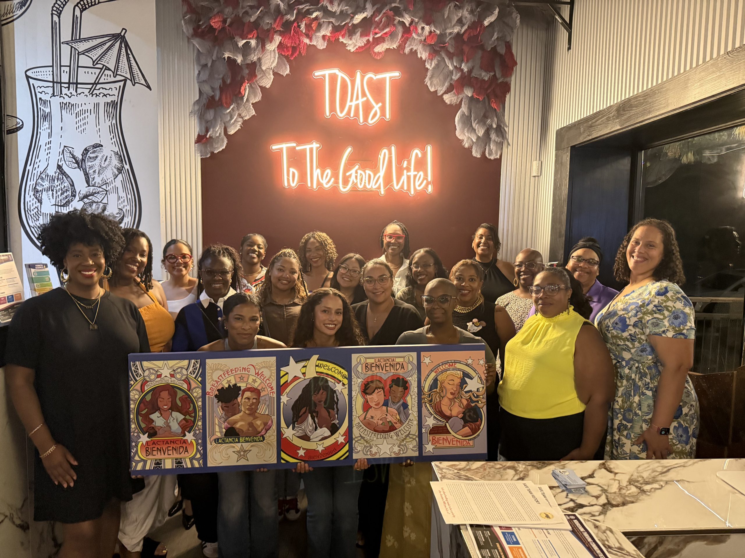 Lactation support providers from across North Carolina celebrating together
