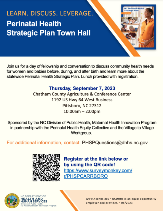 Perinatal Health Strategic Plan Town Hall