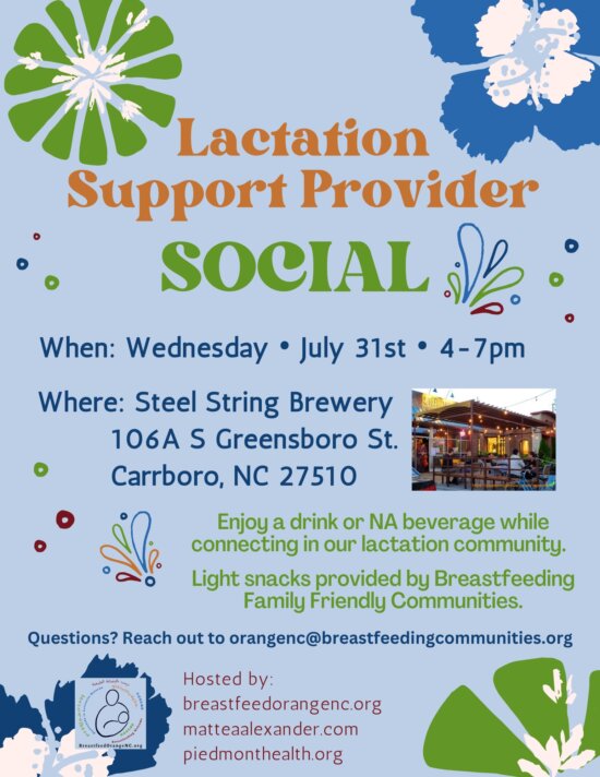 Lactation Support Providers Social in Carrboro