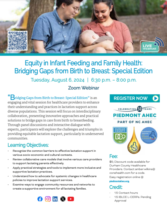 Bridging Gaps from Birth to Breast: Special Edition Training Webinar