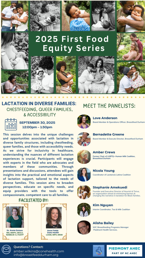 First Food Equity Series - Lactation in Diverse Families: Chestfeeding, Queer Families, & Accessibility